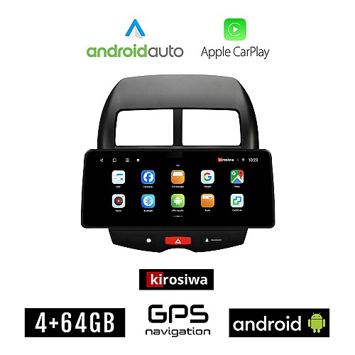 KIROSIWA PEUGEOT 4008 (2012 - 2018) Android οθόνη αυτοκίνητου 4GB (+64GB) με GPS WI-FI (ηχοσύστημα αφής 12.3" ιντσών Android Auto Apple Carplay Youtube Playstore MP3 USB Radio Bluetooth Mirrorlink εργοστασιακή 4x60W AUX)