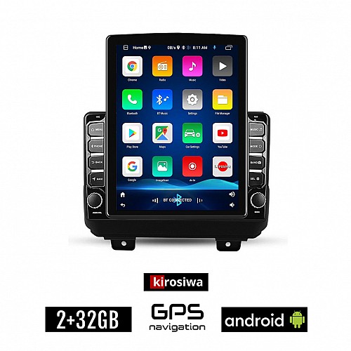 KIROSIWA JEEP WRANGLER (μετά το 2018) Android οθόνη αυτοκίνητου 2GB με GPS WI-FI (ηχοσύστημα αφής 9.7" ιντσών OEM Youtube Playstore MP3 USB Radio Bluetooth Mirrorlink εργοστασιακή, 4x60W, AUX