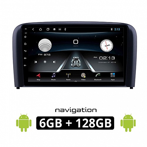 VOLVO S80 (2001-2006) Android οθόνη αυτοκίνητου 6GB με GPS WI-FI (ηχοσύστημα αφής 9" ιντσών OEM Youtube Playstore MP3 USB Radio Bluetooth Mirrorlink  εργοστασιακή, 4x60W, AUX) VOL524-6GB