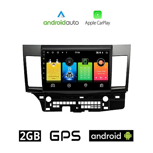 MITSUBISHI LANCER (μετά το 2008) Android οθόνη αυτοκίνητου 2GB με GPS WI-FI (ηχοσύστημα αφής 10" ιντσών OEM Android Auto Apple Carplay Youtube Playstore MP3 USB Radio Bluetooth Mirrorlink εργοστασιακή, 4x60W, AUX)