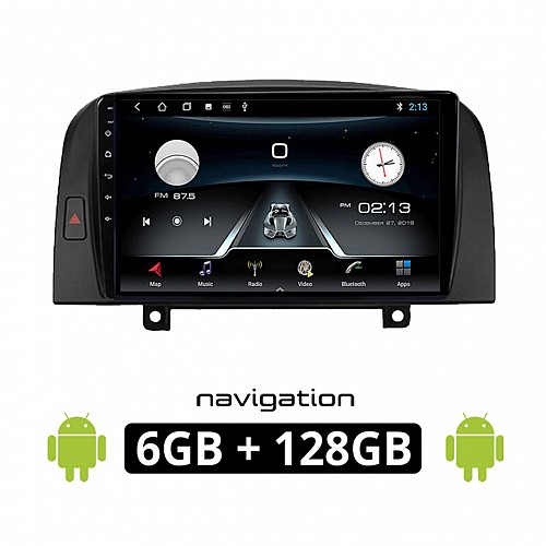 HYUNDAI SONATA 2006-2009 Android οθόνη αυτοκίνητου 6GB με GPS WI-FI (ηχοσύστημα αφής 9" ιντσών OEM Youtube Playstore MP3 USB Radio Bluetooth Mirrorlink εργοστασιακή, 4x60W, AUX) HY126-6GB