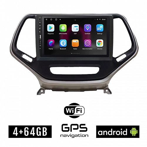 JEEP GRAND CHEROKEE (μετά το 2014) Android οθόνη αυτοκίνητου 4GB με GPS WI-FI (ηχοσύστημα αφής 9" ιντσών OEM Youtube Playstore MP3 USB Radio Bluetooth Mirrorlink εργοστασιακή, 4x60W, Navi)