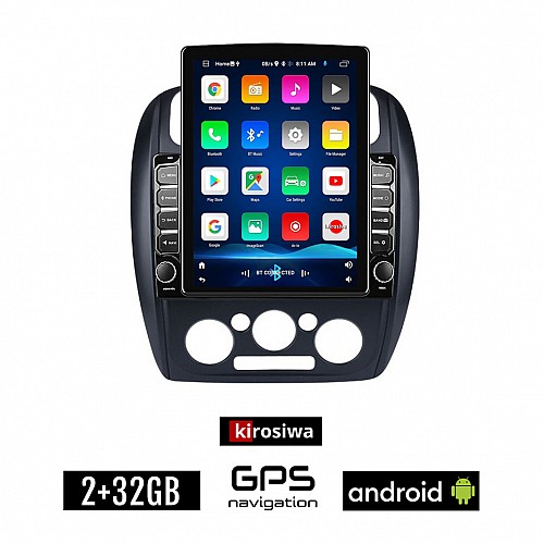 KIROSIWA MAZDA 323 (1998-2004) Android οθόνη αυτοκίνητου 2GB με GPS WI-FI (ηχοσύστημα αφής 9.7" ιντσών Youtube Playstore MP3 USB Radio Bluetooth Mirrorlink 4x60W εργοστασιακού τύπου)