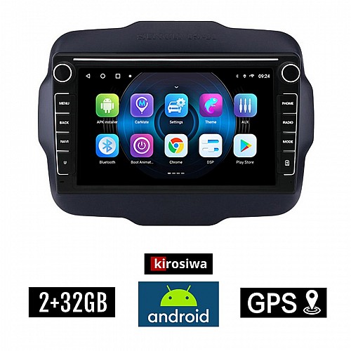 JEEP RENEGADE (μετά το 2014) Android οθόνη αυτοκίνητου 2GB με GPS WI-FI (ηχοσύστημα αφής 8" ιντσών OEM Youtube Playstore MP3 USB Radio Bluetooth Mirrorlink εργοστασιακή, 4x60W, Navi)
