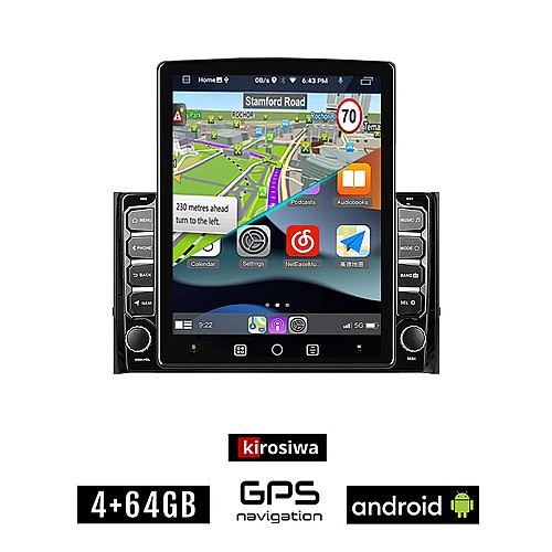 KIROSIWA SKODA KODIAQ (μετά το 2016) Android οθόνη αυτοκίνητου 4GB με GPS WI-FI (ηχοσύστημα αφής 9.7" ιντσών OEM Youtube Playstore MP3 USB Radio 4+64GB Bluetooth Mirrorlink εργοστασιακή, 4x60W, AUX)
