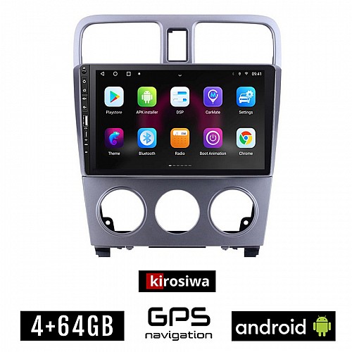 SUBARU FORESTER (2002-2008) Android οθόνη αυτοκίνητου 4GB με GPS WI-FI (ηχοσύστημα αφής 9" ιντσών OEM Youtube Playstore MP3 USB Radio Bluetooth Mirrorlink εργοστασιακή, 4x60W, Navi)