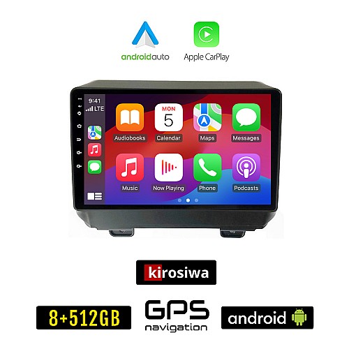 KIROSIWA FIAT 500 (μετά το 2016) Android οθόνη αυτοκίνητου 8GB + 256GB με GPS WI-FI (ηχοσύστημα αφής 9" ιντσών OEM Android Auto Apple Carplay Youtube Playstore MP3 USB Radio Bluetooth Mirrorlink εργοστασιακή, 4x60W, AUX)