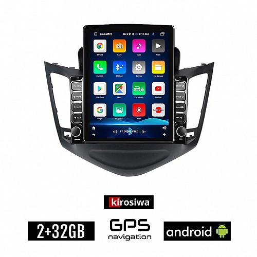 KIROSIWA CHEVROLET CRUZE 2008-2012 Android οθόνη αυτοκίνητου 2GB με GPS WI-FI (ηχοσύστημα αφής 9.7" ιντσών OEM Youtube Playstore MP3 USB Radio Bluetooth Mirrorlink  εργοστασιακή, 4x60W, AUX)
