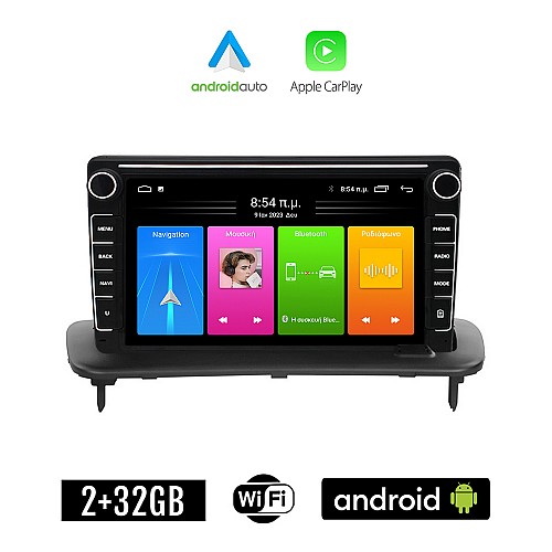 VOLVO C30 (2006-2013) Android οθόνη αυτοκίνητου 2GB με GPS WI-FI (ηχοσύστημα αφής 8" ιντσών Apple CarPlay Android Auto Car Play Youtube Playstore MP3 USB Radio Bluetooth Mirrorlink  εργοστασιακή, 4x60W, Navi)