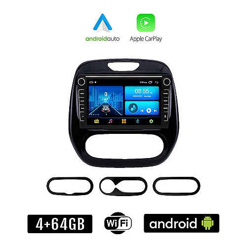 RENAULT CAPTUR (μετά το 2013) Android οθόνη αυτοκίνητου 4+64GB με GPS WI-FI (ηχοσύστημα αφής 8" ιντσών 4GB CarPlay Android Auto Car Play Youtube Playstore MP3 USB Radio Bluetooth Mirrorlink εργοστασιακή, 4x60W, Navi)