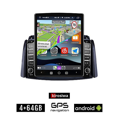 KIROSIWA RENAULT KOLEOS (2006-2017) Android οθόνη αυτοκίνητου 4GB με GPS WI-FI (ηχοσύστημα αφής 9.7" ιντσών OEM Youtube Playstore MP3 USB Radio 4+64GB Bluetooth Mirrorlink εργοστασιακή, 4x60W, AUX)
