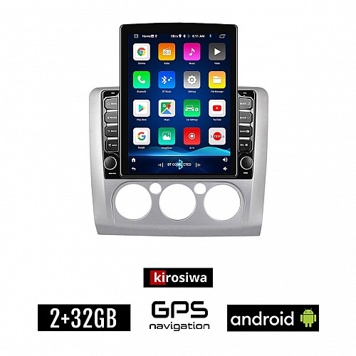KIROSIWA FORD FOCUS (2005 - 2011) *Με χειροκίνητο κλιματισμό Android οθόνη αυτοκίνητου 2GB με GPS WI-FI (ηχοσύστημα αφής 9.7" ιντσών OEM Youtube Playstore MP3 USB Radio Bluetooth εργοστασιακή 4x60W)