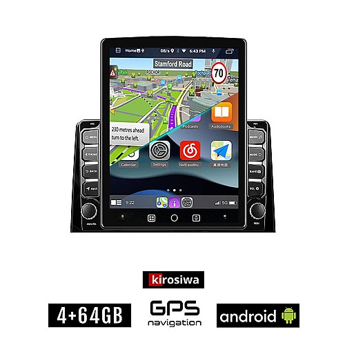 KIROSIWA PEUGEOT PARTNER (μετά το 2018) Android οθόνη αυτοκίνητου 4GB με GPS WI-FI (ηχοσύστημα αφής 9.7" ιντσών OEM Youtube Playstore MP3 USB Radio 4+64GB Bluetooth Mirrorlink εργοστασιακή, 4x60W, AUX)