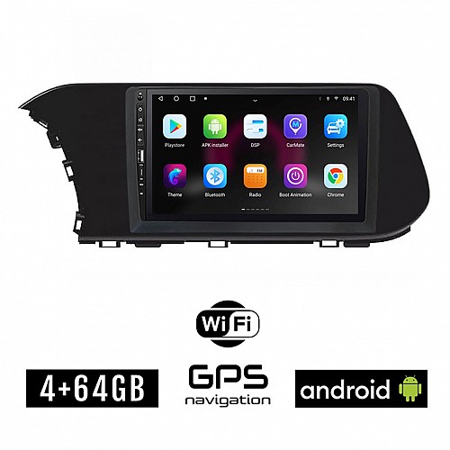 HYUNDAI i20 (μετά το 2021) Android οθόνη αυτοκίνητου 4GB με GPS WI-FI (ηχοσύστημα αφής 9" ιντσών OEM Youtube Playstore MP3 USB Radio Bluetooth Mirrorlink εργοστασιακή, 4x60W, Navi)