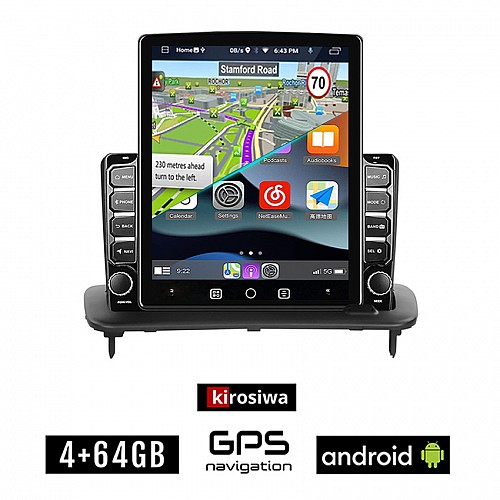 KIROSIWA VOLVO C30 (2006-2013) Android οθόνη αυτοκίνητου 4GB με GPS WI-FI (ηχοσύστημα αφής 9.7" ιντσών OEM Youtube Playstore MP3 USB Radio 4+64GB Bluetooth Mirrorlink  εργοστασιακή, 4x60W, AUX)