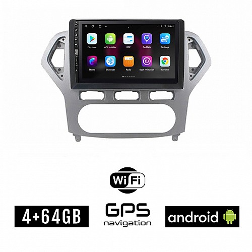 FORD MONDEO (2007 - 2010) Android οθόνη αυτοκίνητου 4GB με GPS WI-FI (ηχοσύστημα αφής 9" ιντσών OEM Youtube Playstore MP3 USB Radio Bluetooth Mirrorlink εργοστασιακή, 4x60W, Navi)