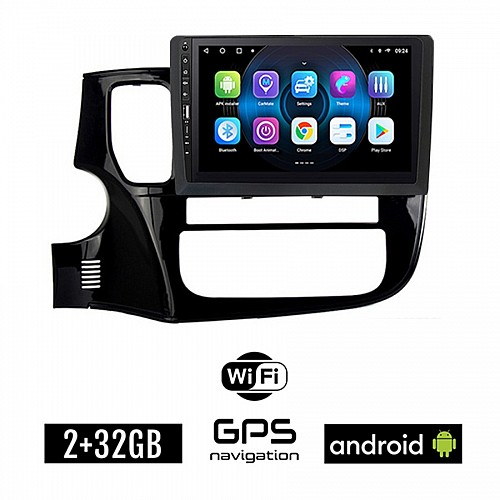 MITSUBISHI OUTLANDER (μετά το 2013) Android οθόνη αυτοκίνητου 2GB με GPS WI-FI (ηχοσύστημα αφής 9" ιντσών OEM Youtube Playstore MP3 USB Radio Bluetooth Mirrorlink εργοστασιακή, 4x60W, Navi, μαύρο)