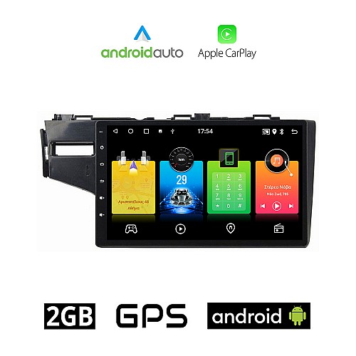 HONDA JAZZ (μετά το 2013) Android οθόνη αυτοκίνητου 2GB με GPS WI-FI (ηχοσύστημα αφής 10" ιντσών OEM Android Auto Apple Carplay Youtube Playstore MP3 USB Radio Bluetooth Mirrorlink εργοστασιακή, 4x60W, AUX)