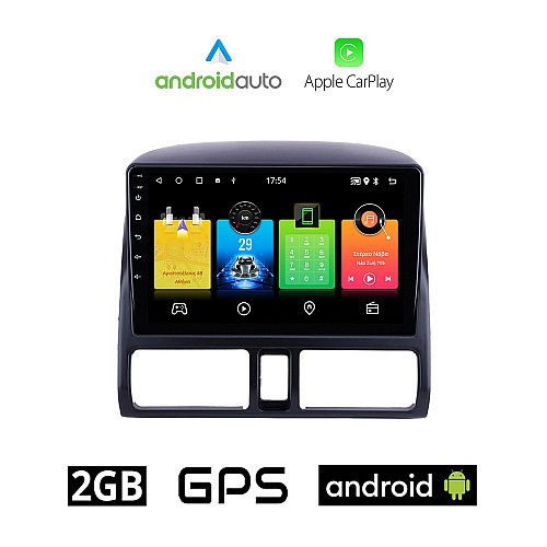 HONDA CRV (1996-2006) CLIMA Android οθόνη αυτοκίνητου 2GB με GPS WI-FI (ηχοσύστημα αφής 9" ιντσών OEM Android Auto Apple Carplay Youtube Playstore MP3 USB Radio Bluetooth Mirrorlink εργοστασιακή, 4x60W, AUX)