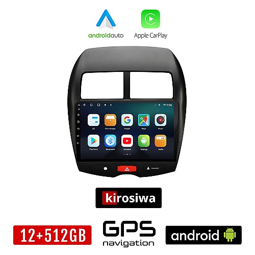 KIROSIWA MITSUBISHI ASX (μετά το 2009) Android οθόνη αυτοκίνητου 12GB + 512GB με GPS WI-FI (ηχοσύστημα αφής 10" ιντσών OEM Android Auto Apple Carplay Youtube Playstore MP3 USB Radio Bluetooth Mirrorlink εργοστασιακή 4x60W AUX)