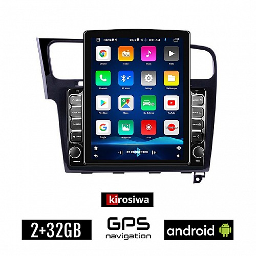 KIROSIWA VOLKSWAGEN VW GOLF 7 (μετά το 2013) Android οθόνη αυτοκίνητου 2GB με GPS WI-FI (ηχοσύστημα αφής 9.7" ιντσών OEM Youtube Playstore MP3 USB Radio Bluetooth Mirrorlink, 4x60W, μαύρο)