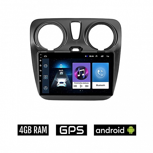 DACIA DOKKER (μετά το 2012) Android οθόνη αυτοκίνητου 4GB με GPS WI-FI (ηχοσύστημα αφής 9" ιντσών OEM Youtube Playstore MP3 USB Radio Bluetooth Mirrorlink εργοστασιακή, 4x60W, AUX) DA87-4GB