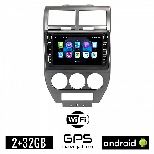 JEEP COMPASS 2009-2016 Android οθόνη αυτοκίνητου 2GB με GPS WI-FI (ηχοσύστημα αφής 8" ιντσών OEM Youtube Playstore MP3 USB Radio Bluetooth Mirrorlink 4x60W εργοστασιακού τύπου)