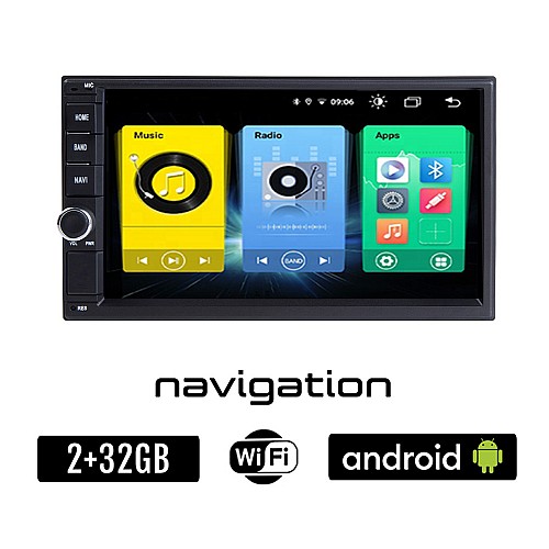 NISSAN Android οθόνη αυτοκίνητου 2+32GB για JUKE MICRA NAVARA NOTE QASHQAI TIIDA με Ελληνικό GPS Bluetooth WI-FI Youtube (ηχοσύστημα αφής 7" ιντσών 2GB 32GB Playstore MP3 USB Radio Spotify Google Maps OEM εργοστασιακού τύπου)