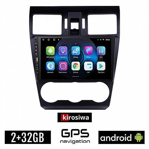 SUBARU IMPREZA (μετά το 2013) Android οθόνη αυτοκίνητου 2GB με GPS WI-FI (ηχοσύστημα αφής 9" ιντσών OEM Youtube Playstore MP3 USB Radio Bluetooth Mirrorlink εργοστασιακή, 4x60W, Navi) WR7078357