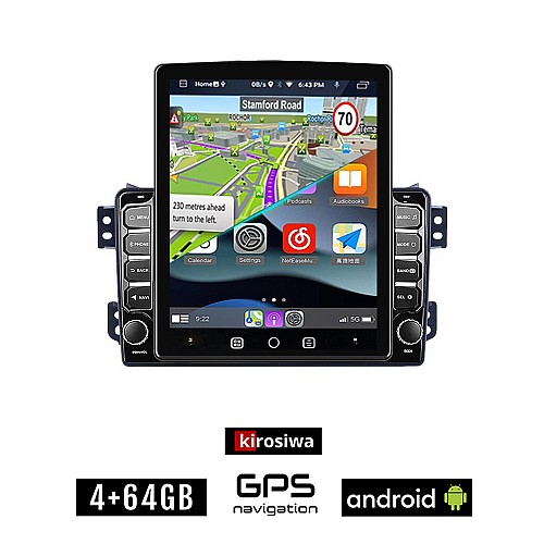 KIROSIWA OPEL AGILA (μετά το 2008) Android οθόνη αυτοκίνητου 4GB με GPS WI-FI (ηχοσύστημα αφής 9.7" ιντσών OEM Youtube Playstore MP3 USB Radio 4+64GB Bluetooth Mirrorlink εργοστασιακή 4x60W, AUX)