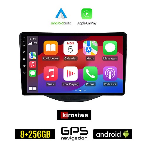 KIROSIWA TOYOTA AYGO (μετά το 2014) Android οθόνη αυτοκίνητου 8GB + 256GB με GPS WI-FI (ηχοσύστημα αφής 9" ιντσών Android Auto Apple Carplay Youtube Playstore MP3 USB Radio Bluetooth Mirrorlink εργοστασιακή, 4x60W, AUX)