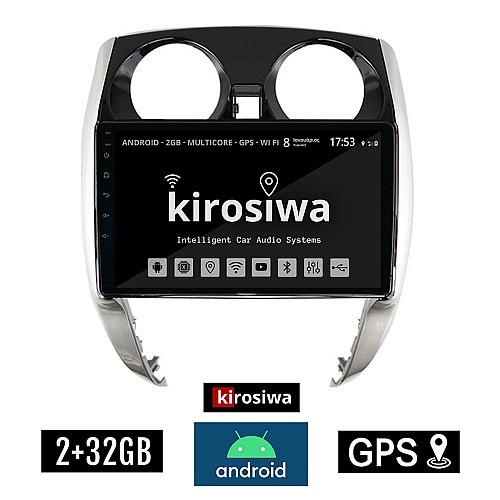 KIROSIWA 2+32GB NISSAN NOTE (μετά το 2012) Android οθόνη αυτοκίνητου 2GB με GPS WI-FI (ηχοσύστημα αφής 10" ιντσών OEM Youtube Playstore MP3 USB Radio Bluetooth Mirrorlink εργοστασιακή 4x60 Watt) DX-71441