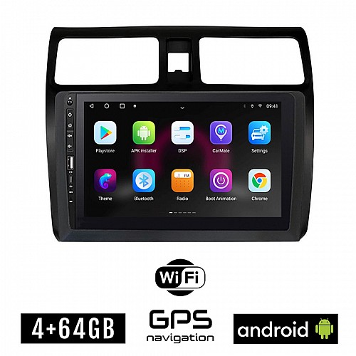 SUZUKI SWIFT (2005 - 2011) Android οθόνη αυτοκίνητου 4GB με GPS WI-FI (ηχοσύστημα αφής 9" ιντσών OEM Youtube Playstore MP3 USB Radio Bluetooth Mirrorlink εργοστασιακή, 4x60W)