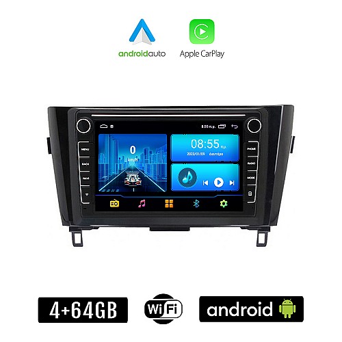 NISSAN X-TRAIL (μετά το 2014) Android οθόνη αυτοκίνητου 4+64GB με GPS WI-FI (ηχοσύστημα αφής 8" ιντσών 4GB CarPlay Android Auto Car Play Youtube Playstore MP3 USB Radio Bluetooth Mirrorlink εργοστασιακή, 4x60W, Navi)
