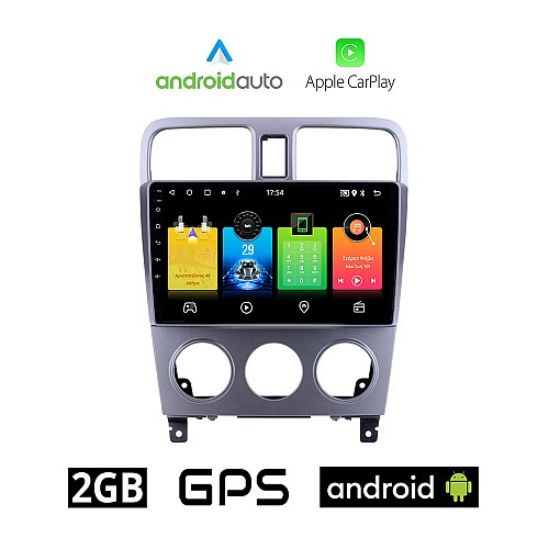 SUBARU IMPREZA (2002-2008) Android οθόνη αυτοκίνητου 2GB με GPS WI-FI (ηχοσύστημα αφής 9" ιντσών OEM Android Auto Apple Carplay Youtube Playstore MP3 USB Radio Bluetooth Mirrorlink εργοστασιακή, 4x60W, AUX)