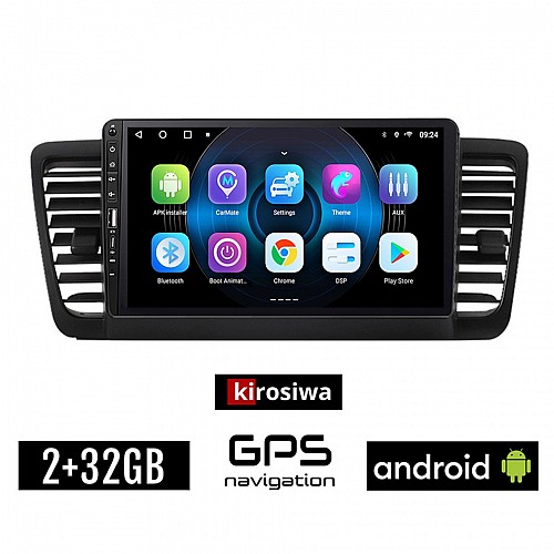 SUBARU OUTBACK (2002 - 2008) Android οθόνη αυτοκίνητου 2GB με GPS WI-FI (ηχοσύστημα αφής 9" ιντσών OEM Youtube Playstore MP3 USB Radio Bluetooth Mirrorlink εργοστασιακή) WR7078362