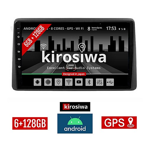 KIROSIWA 6+128GB NISSAN NAVARA D22 (1998-2004) οθόνη αυτοκίνητου 6GB με GPS WI-FI (ηχοσύστημα αφής 10" ιντσών Youtube Playstore USB Radio Bluetooth Mirrorlink DSP Apple Carplay Android Auto 4x60W)