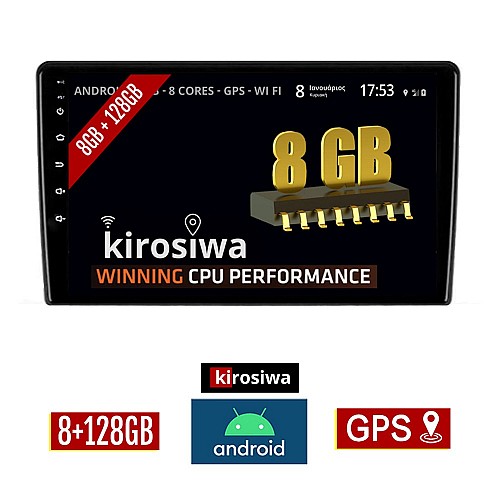 KIROSIWA 8GB + 128GB KIA CEED (2009 - 2012) Android οθόνη αυτοκίνητου με GPS WI-FI (ηχοσύστημα αφής 9" ιντσών OEM Youtube Playstore MP3 USB Radio Bluetooth Mirrorlink DSP Apple Carplay Android Auto 4G Sim Card 4x60W, AUX) AC-43901