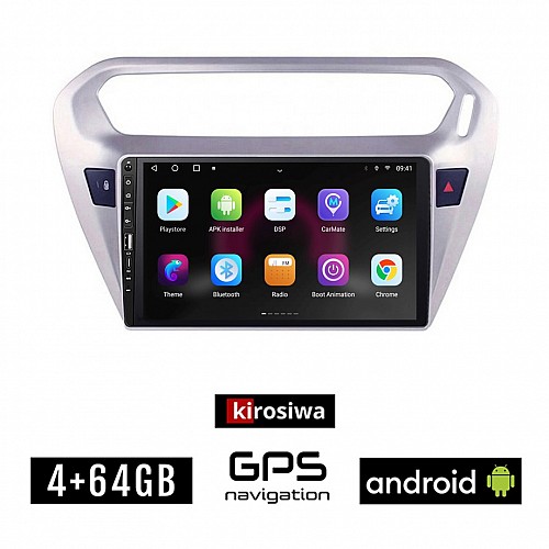 CITROEN ELYSEE (μετά το 2012) Android οθόνη αυτοκίνητου 4GB με GPS WI-FI (ηχοσύστημα αφής 9" ιντσών OEM Youtube Playstore MP3 USB Radio Bluetooth Mirrorlink εργοστασιακή, 4x60W, Navi)