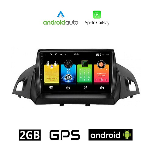 FORD KUGA (μετά το 2013) Android οθόνη αυτοκίνητου 2GB με GPS WI-FI (ηχοσύστημα αφής 9" ιντσών OEM Android Auto Apple Carplay Youtube Playstore MP3 USB Radio Bluetooth Mirrorlink εργοστασιακή, 4x60W, AUX)