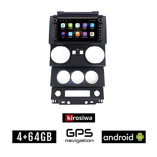 JEEP WRANGLER (2006 - 2011) Android οθόνη αυτοκίνητου 4GB με GPS WI-FI (ηχοσύστημα αφής 8" ιντσών OEM Youtube Playstore MP3 USB Radio Bluetooth Mirrorlink εργοστασιακή 4x60W, Navi)