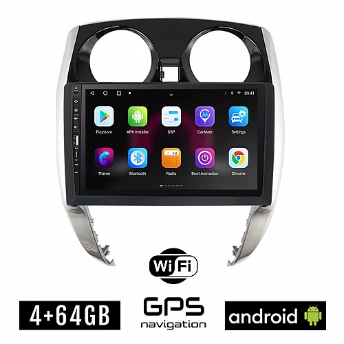 NISSAN NOTE (μετά το 2012) Android οθόνη αυτοκίνητου 4GB με GPS WI-FI (ηχοσύστημα αφής 9" ιντσών OEM Youtube Playstore MP3 USB Radio Bluetooth Mirrorlink εργοστασιακή, 4x60W, Navi)