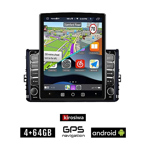 KIROSIWA VOLKSWAGEN VW POLO (μετά το 2017) Android οθόνη αυτοκίνητου 4GB με GPS WI-FI (ηχοσύστημα αφής 9.7" ιντσών OEM Youtube Playstore MP3 USB Radio 4+64GB Bluetooth Mirrorlink εργοστασιακή, 4x60W)