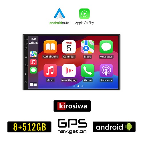 KIROSIWA CITROEN C2 (2003 - 2016) Android οθόνη αυτοκίνητου 8GB + 256GB με GPS WI-FI (ηχοσύστημα αφής 7" ιντσών Android Auto Apple Carplay Youtube Playstore MP3 USB Radio Bluetooth Mirrorlink εργοστασιακή, 4x60W, AUX)