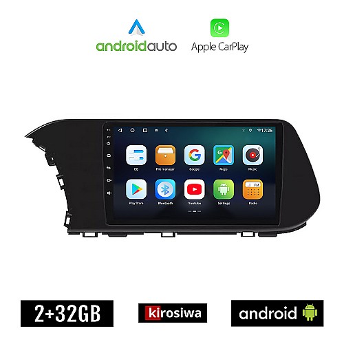 KIROSIWA HYUNDAI i20 (μετά το 2021) Android οθόνη αυτοκίνητου 2GB με GPS WI-FI (ηχοσύστημα αφής 10" ιντσών OEM Android Auto Apple Carplay Youtube Playstore MP3 USB Radio Bluetooth Mirrorlink εργοστασιακή, 4x60W, AUX)
