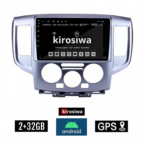 KIROSIWA 2+32GB NISSAN NV200 (2010-2015) Android οθόνη αυτοκίνητου 2GB με GPS WI-FI (ηχοσύστημα αφής 9" ιντσών OEM Youtube Playstore MP3 USB Radio Bluetooth Mirrorlink εργοστασιακή, 4x60W) RX-2288