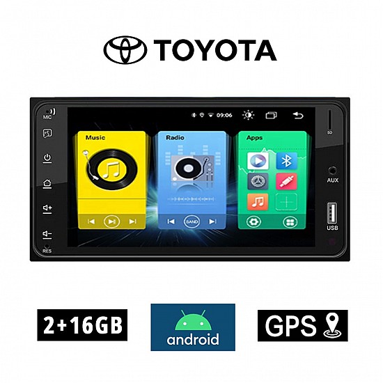 Toyota 2GB Android οθόνη αυτοκινήτου 7 ιντσών (εργοστασιακού τύπου GPS WI-FI Celica RAV4 HILUX Urban Cruiser RAV 4 Youtube Playstore Spotify USB ραδιόφωνο Bluetooth ΟΕΜ 4x60 Watt navi πλοηγός Mirrorlink) BOOMA-3658