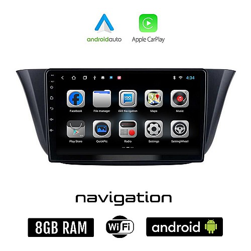 IVECO DAILY (μετά το 2014) Android οθόνη αυτοκίνητου 8GB + 128GB με GPS WI-FI (ηχοσύστημα αφής 9" ιντσών OEM Android Auto Apple Carplay Youtube Playstore MP3 USB Radio Bluetooth Mirrorlink εργοστασιακή, 4x60W)