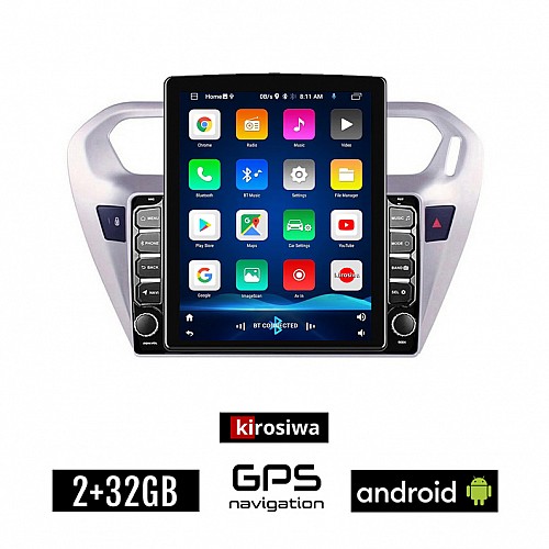 KIROSIWA CITROEN ELYSEE (μετά το 2012) Android οθόνη αυτοκίνητου 2GB με GPS WI-FI (ηχοσύστημα αφής 9.7" ιντσών OEM Youtube Playstore MP3 USB Radio Bluetooth Mirrorlink εργοστασιακή, 4x60W, AUX)