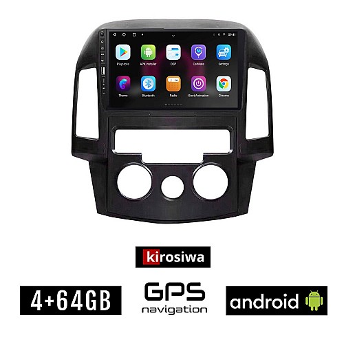 HYUNDAI i30 (2007 - 2012) Android οθόνη αυτοκίνητου 4GB με GPS WI-FI (ηχοσύστημα αφής 9" ιντσών OEM Youtube Playstore MP3 USB Radio Bluetooth Mirrorlink εργοστασιακή, 4x60W, Navi)